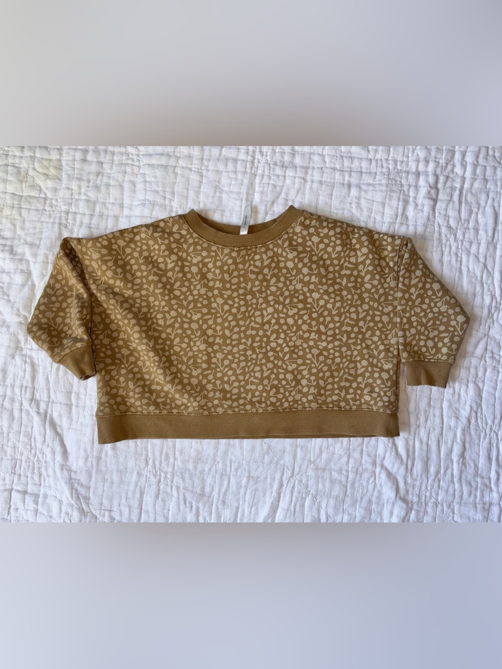 Rylee + Cru Cropped Floral-Print Sweatshirt
